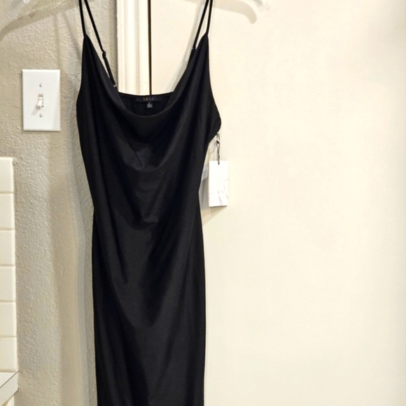 NWT IRIS Dress w Cowl Neck, adjustable straps. Black. LARGE - Picture 2 of 14